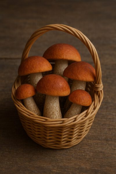 Gefülltes Pilzkörbchen